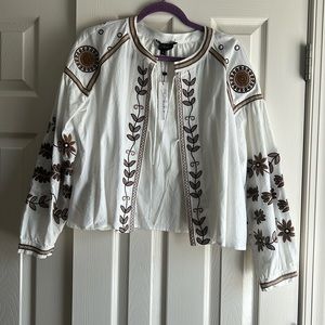 Anthropologie embroidered top